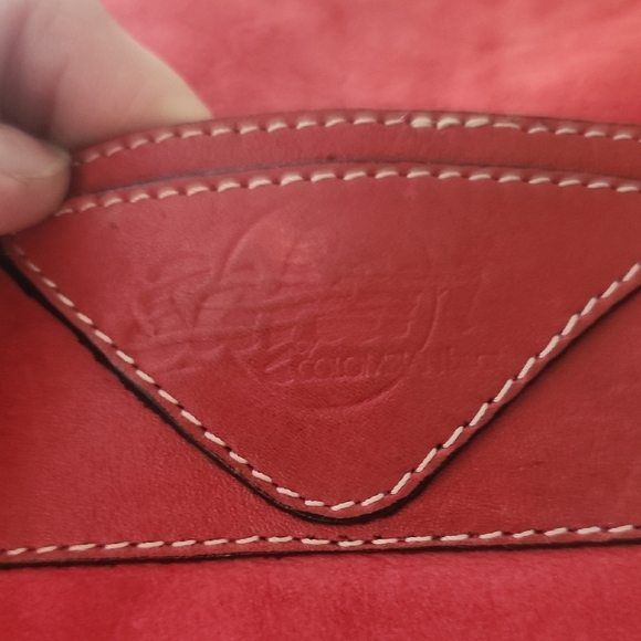 Safari Columbian Bags Vintage Red Lamb Skin Leather Purse With Adjustable Strap - Picture 2 of 13